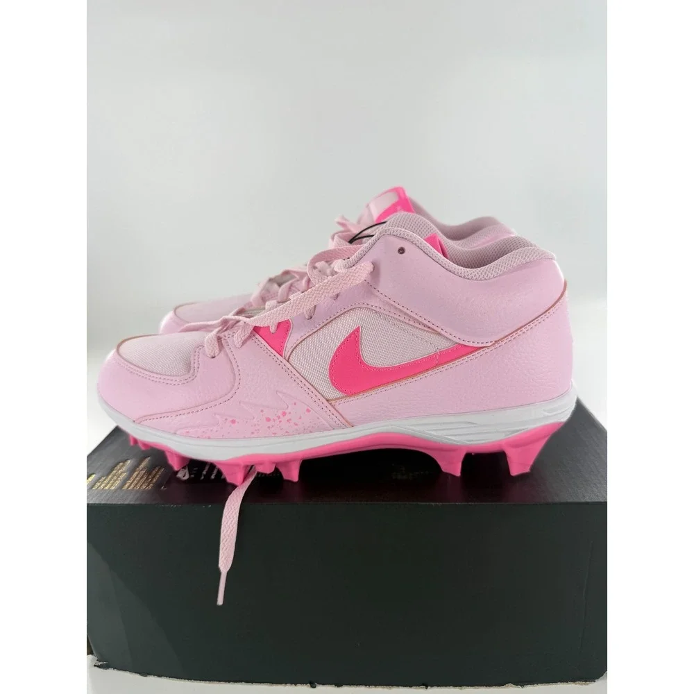 Nike Air Jordan Stadium 90 Low TD MCS Football Cleats HQ0210-600 Mens 12 Pink